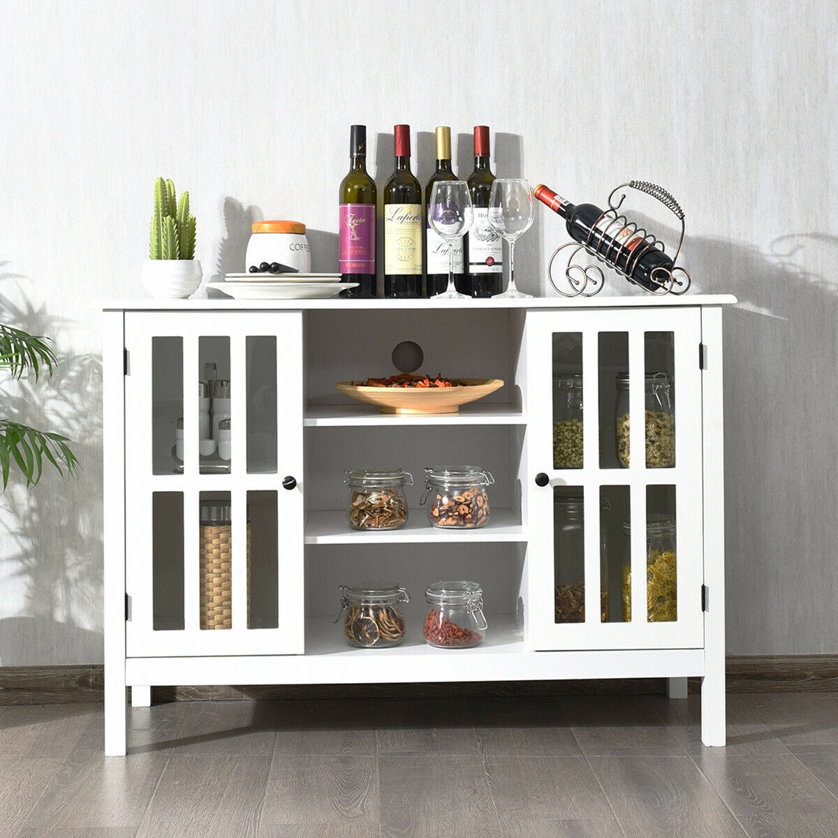 Wooden TV Stand Console Cabinet for 50 Inch TV