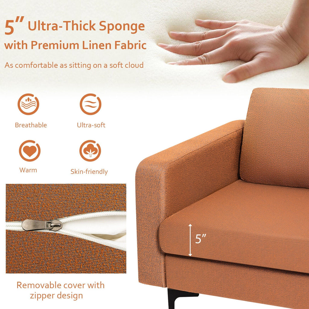 Modern Accent Armchair with Side Storage Pocket