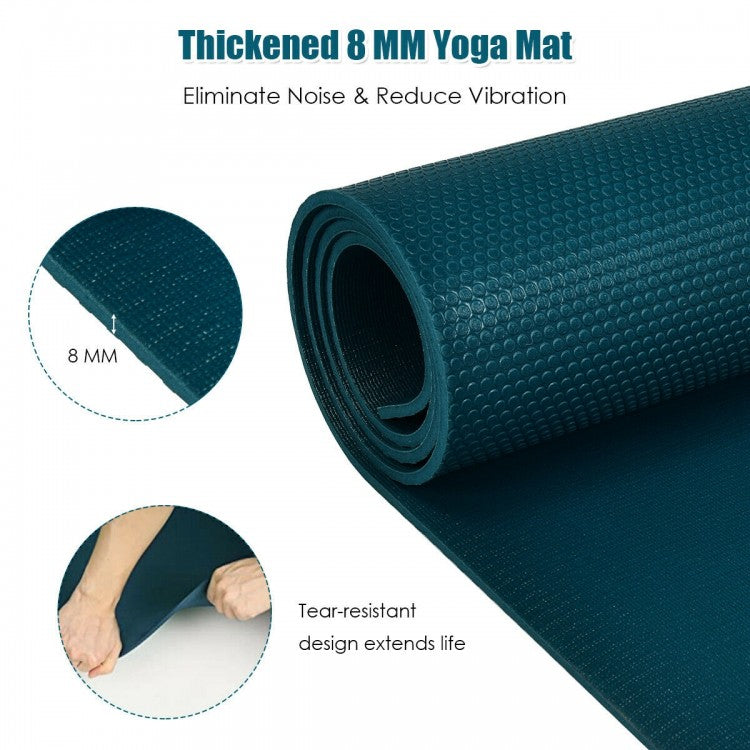 Large Yoga Mat 6' x 4' x 8 mm Thick Workout Mats