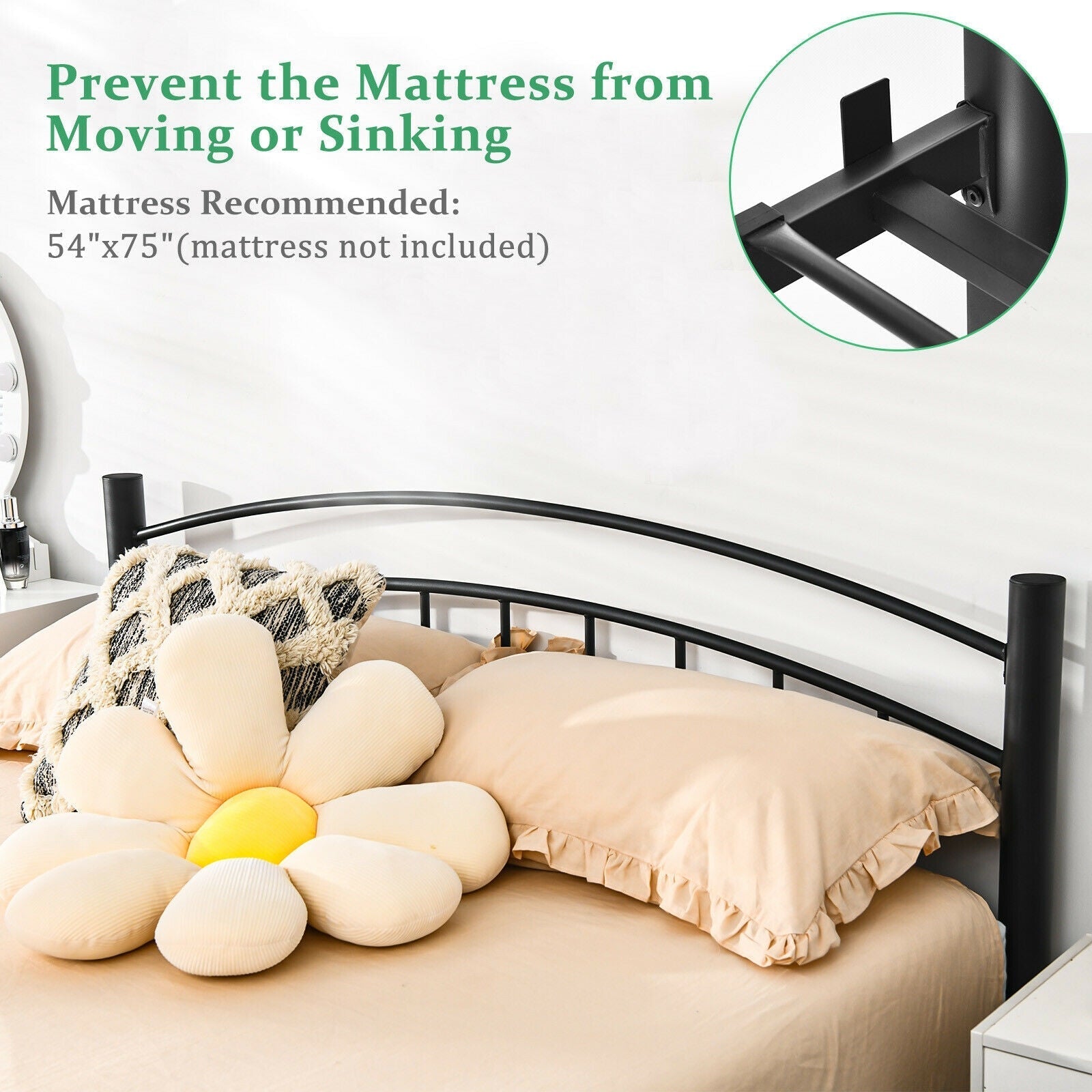 Modern Platform Bed with Headboard and Footboard