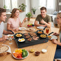 Electric Raclette Grill with 4 Nonstick Woks and Spatulas