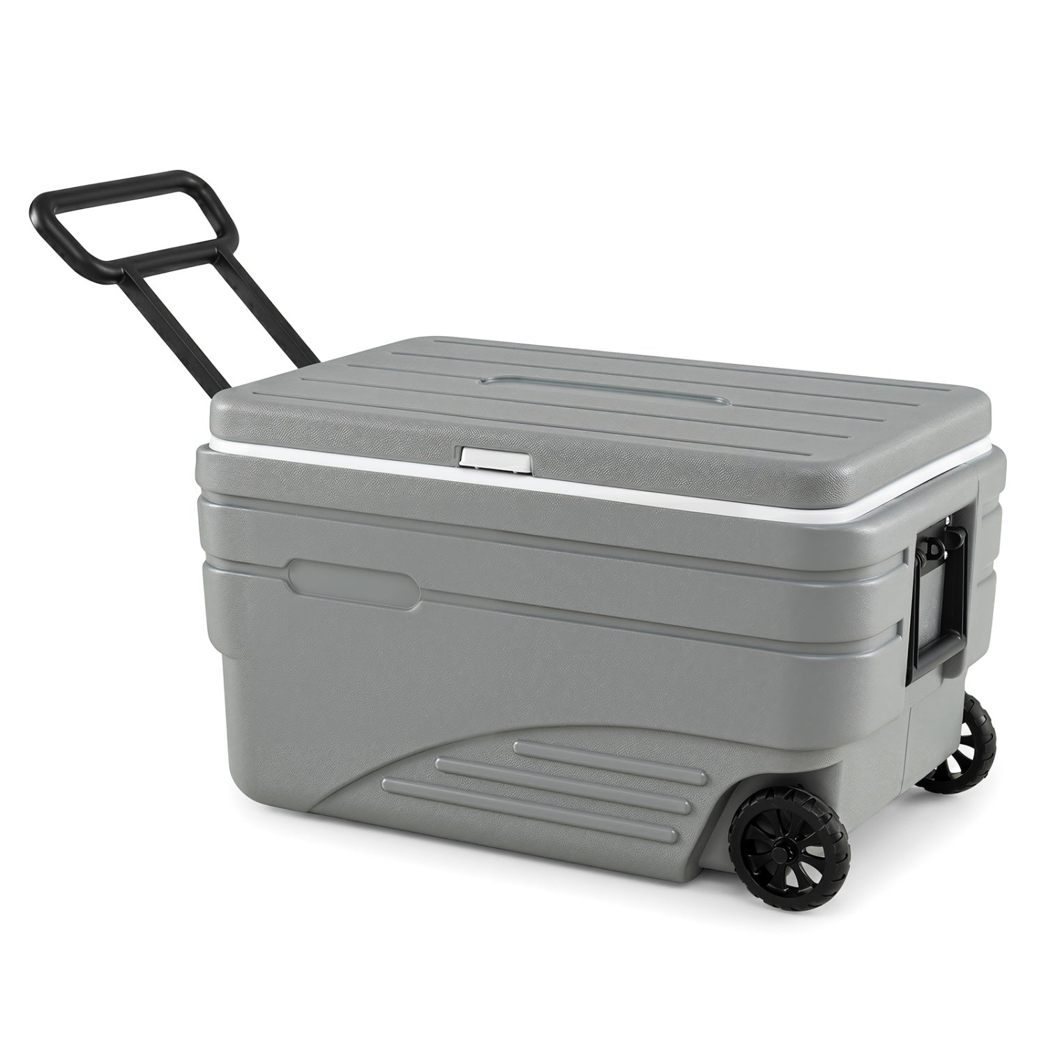 103 Quart Wheeled Cooler with Pull Handle and Drain Plug