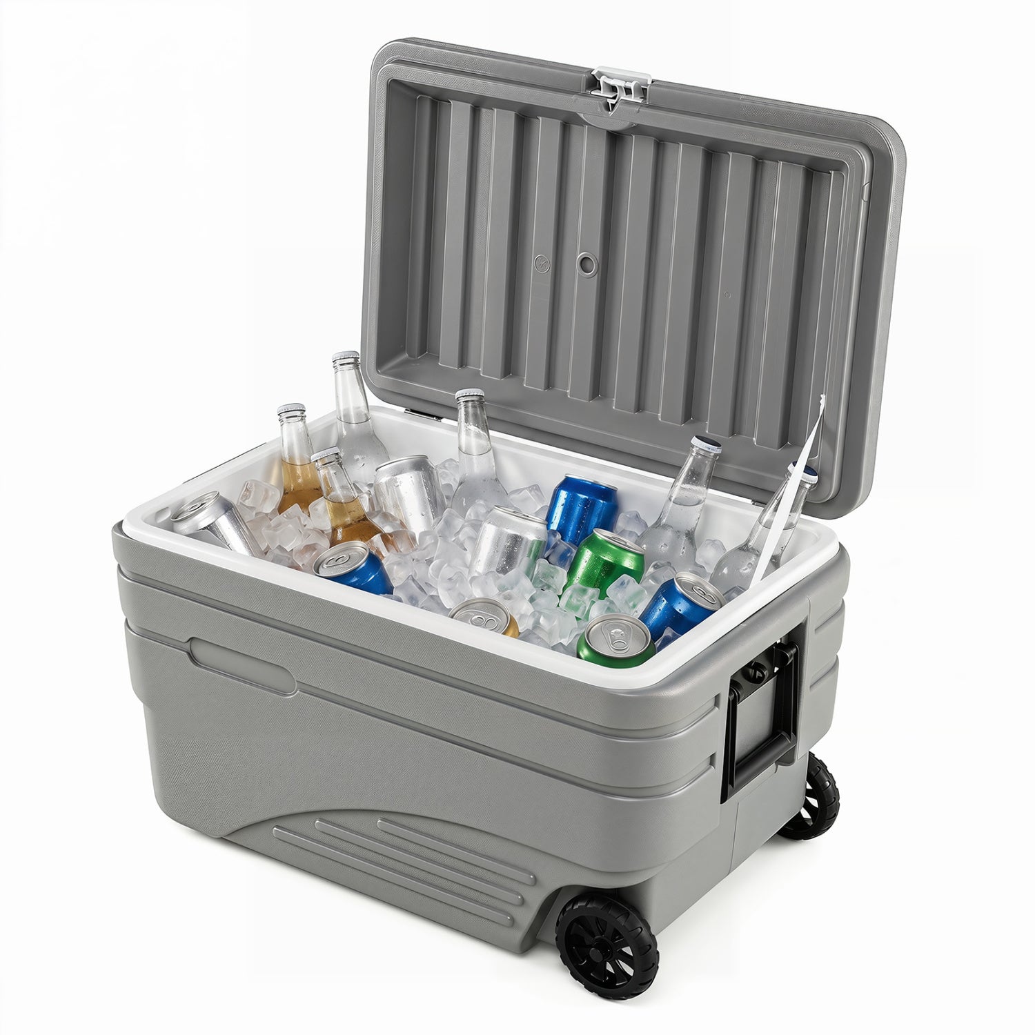 103 Quart Wheeled Cooler with Pull Handle and Drain Plug