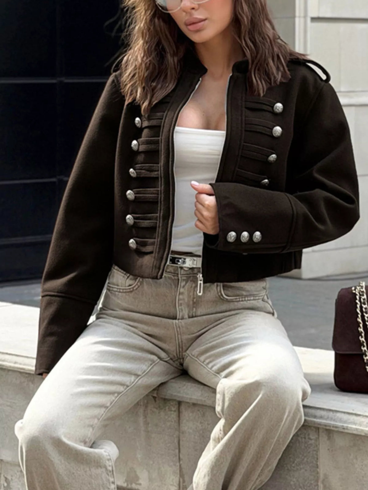 Zip Up Cropped Jacket