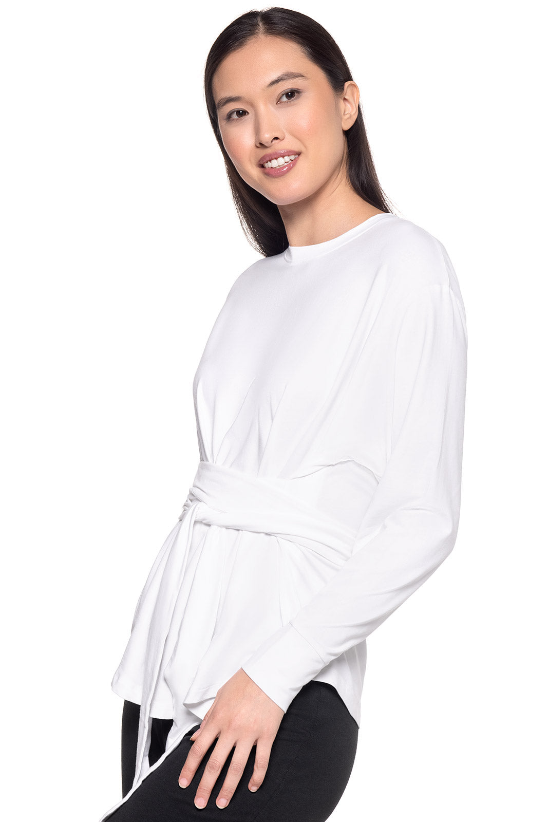 Women's Merrick Tie Long Sleeve Shirt | White