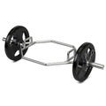 56 Inch Olympic Hexagon Deadlift Trap Bar with Folding Grips Powerlifting