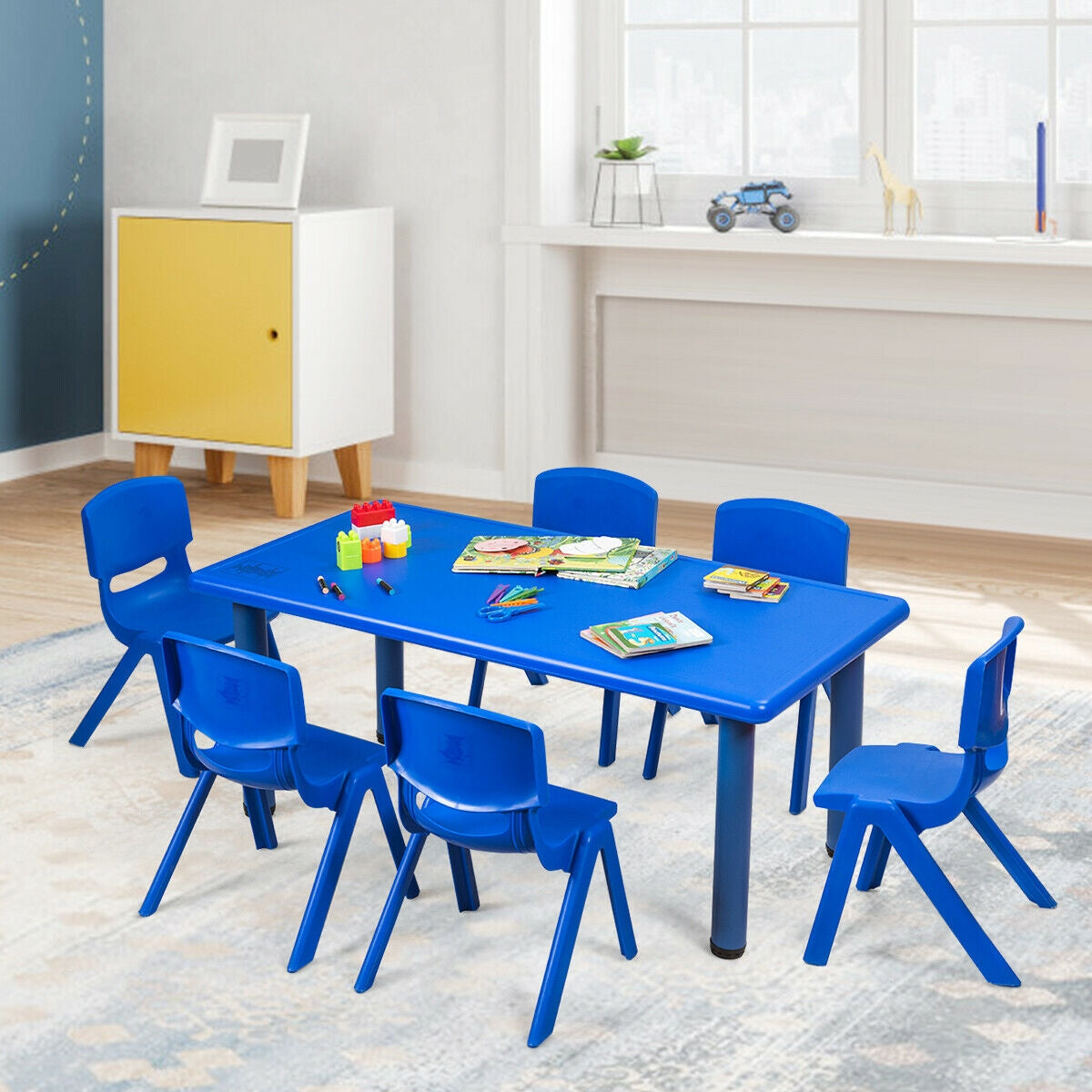 6-pack Kids Plastic Stackable Classroom Chairs