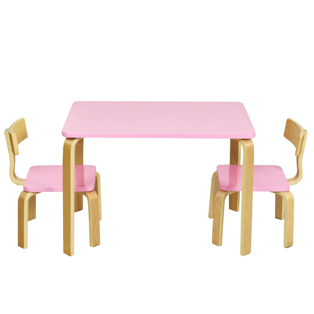 3 Piece Kids Wooden Activity Table and 2 Chairs Set