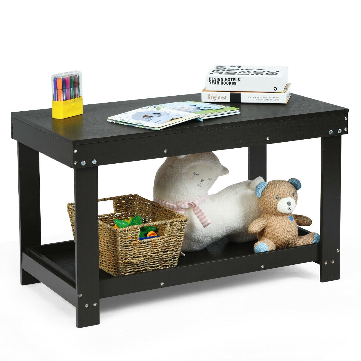 Solid Multifunctional Wood Kids Activity Play Table