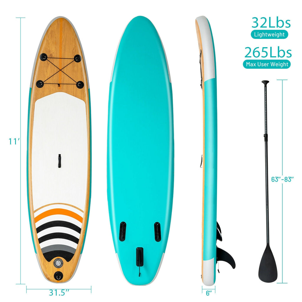 10' Inflatable Stand up Paddle Board Surfboard SUP with Bag