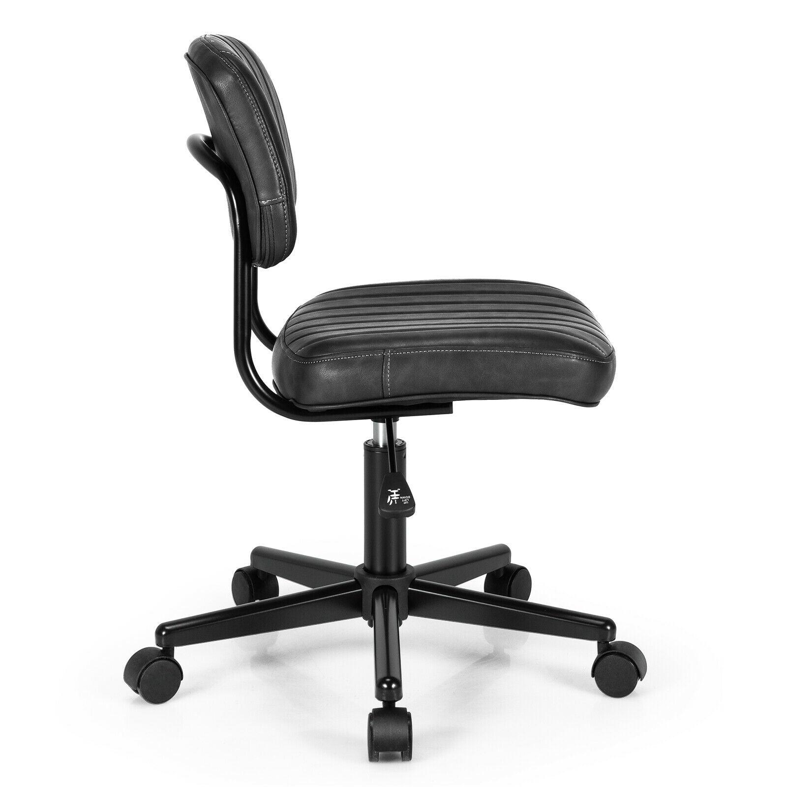 PU Leather Adjustable Office Chair Swivel Task Chair with Backrest