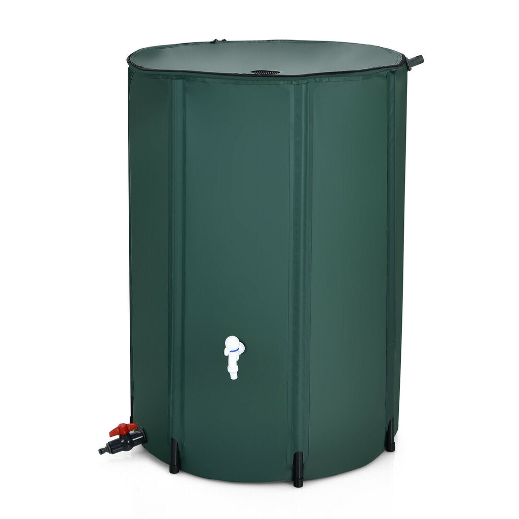 100 Gallon Portable Rain Barrel Water Collector Tank with Spigot Filter