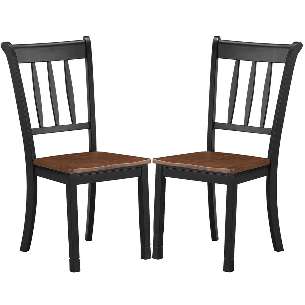 2 Pieces Solid Whitesburg Spindle Back Wood Dining Chairs