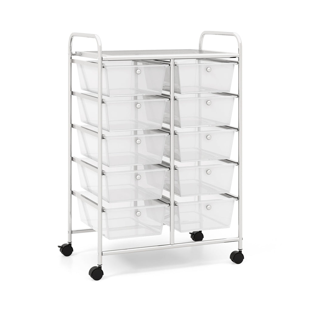 10-Drawer Rolling Storage Cart