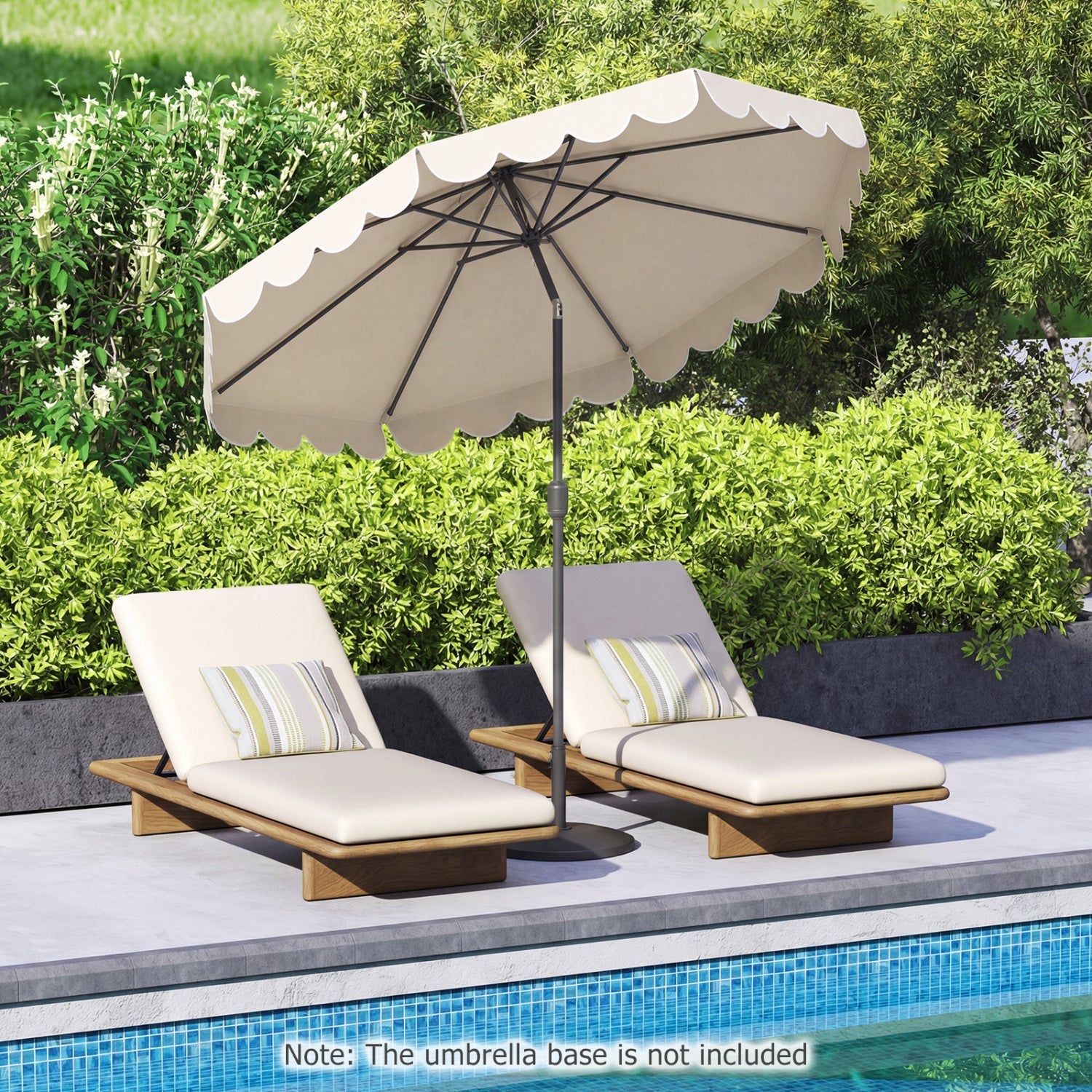 10 FT Patio Umbrella with Push Button Tilt and Crank