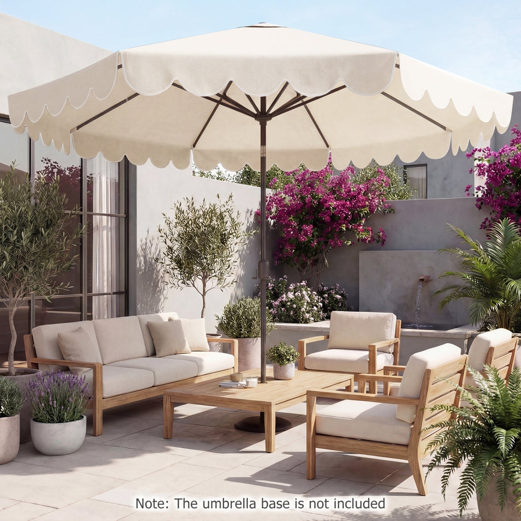 10 FT Patio Umbrella with Push Button Tilt and Crank