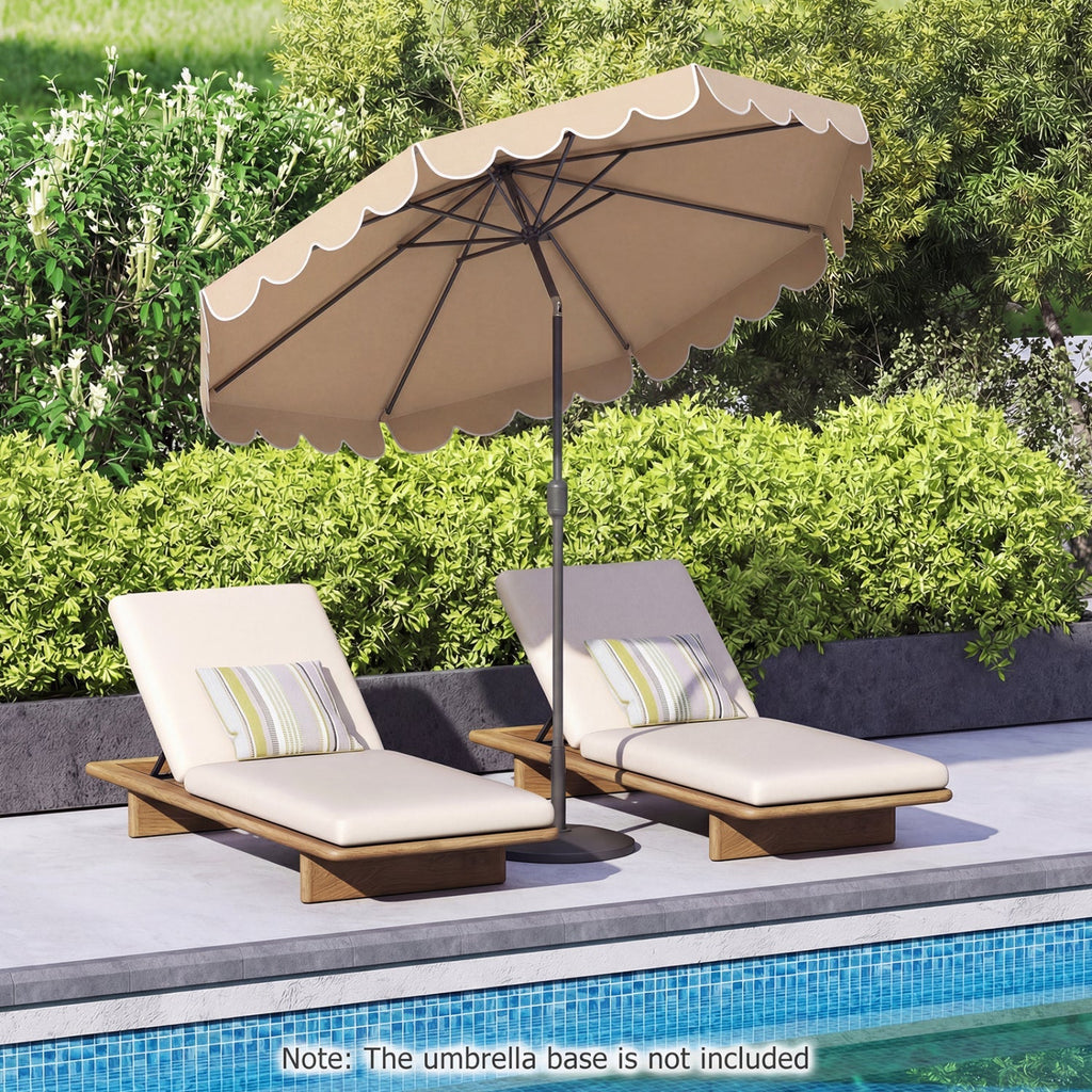 10 FT Patio Umbrella with Push Button Tilt and Crank