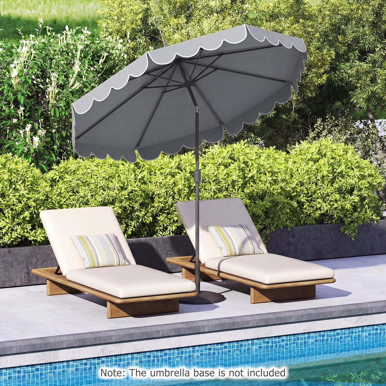 10 FT Patio Umbrella with Push Button Tilt and Crank