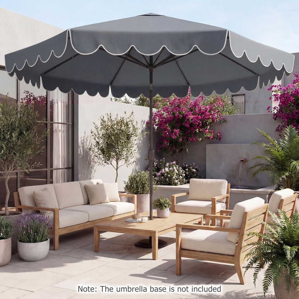 10 FT Patio Umbrella with Push Button Tilt and Crank