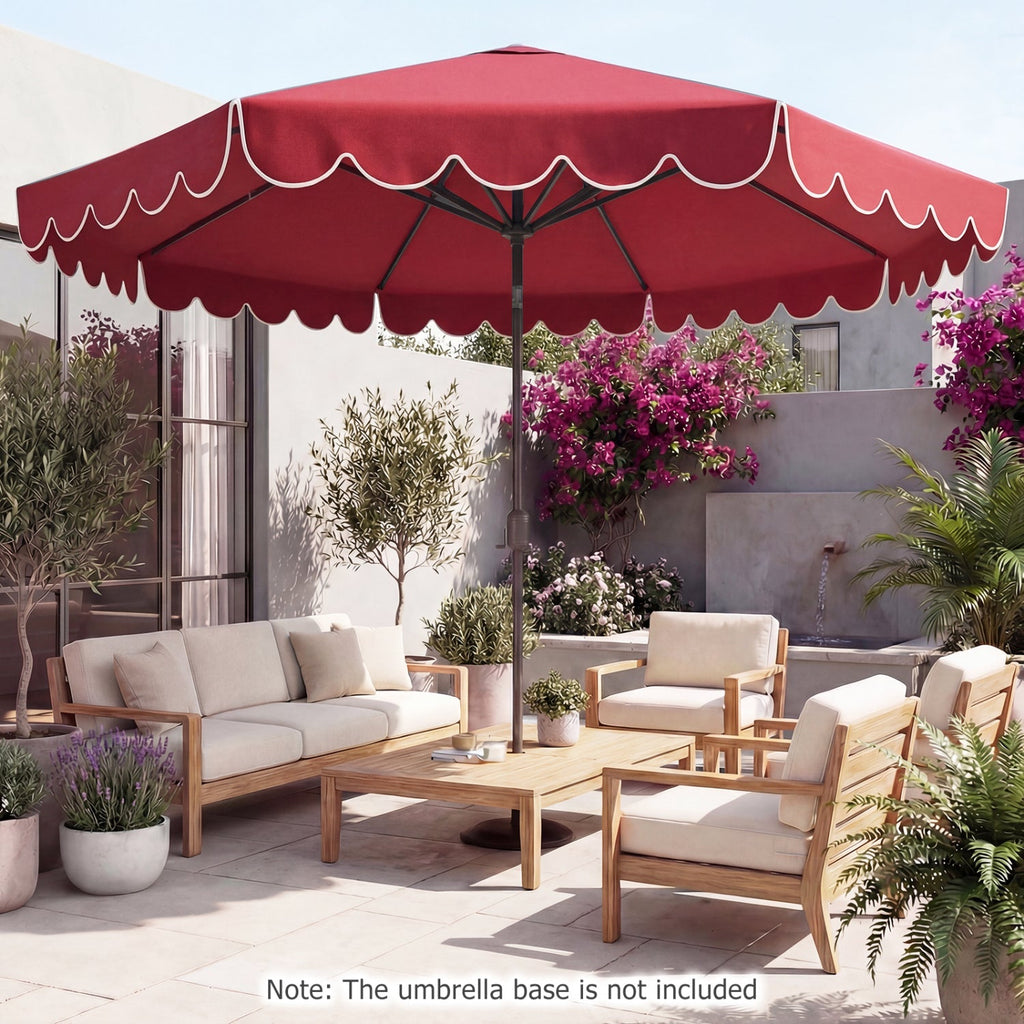10 FT Patio Umbrella with Push Button Tilt and Crank