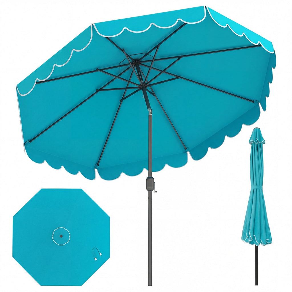 10 FT Patio Umbrella with Push Button Tilt and Crank