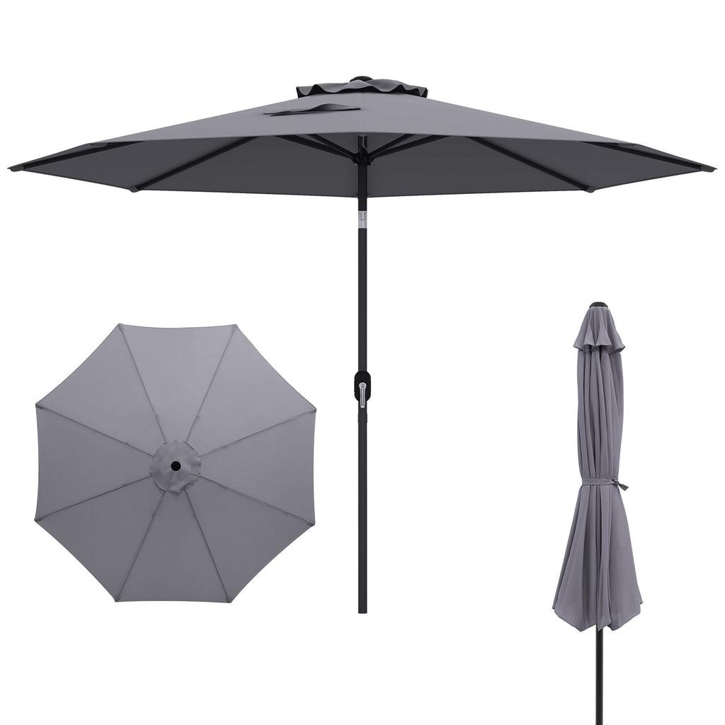 10 Feet Outdoor Patio Umbrella with Tilt Adjustment and Crank