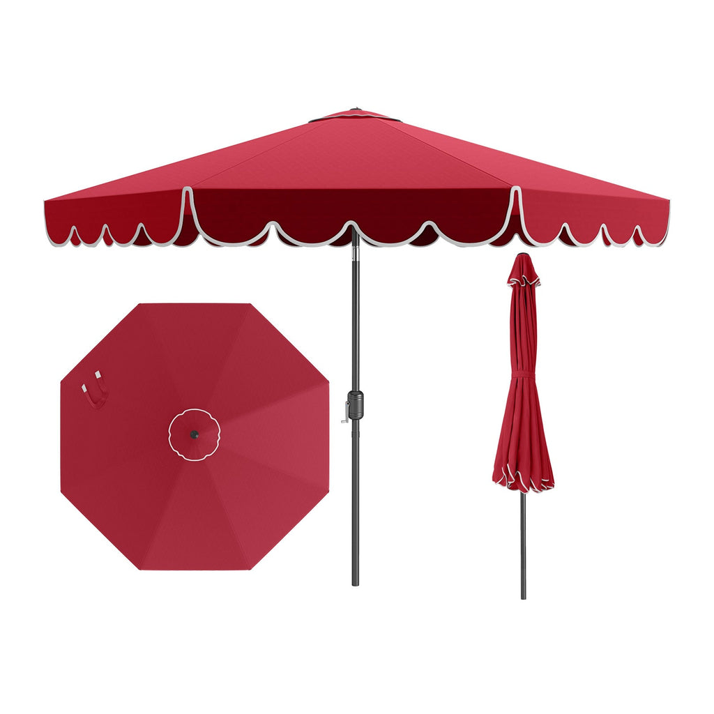 10 Feet Patio Umbrella Outdoor Market Umbrella with Crank Tilt Adjustment