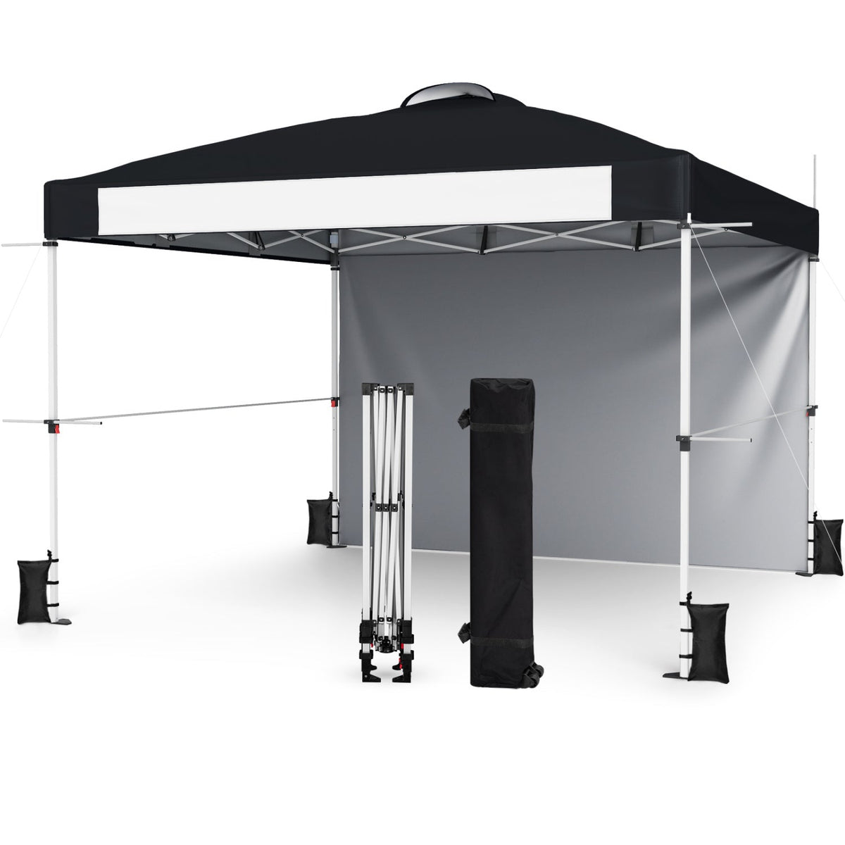 10x10 Pop-Up Canopy Tent with Roller Bag and Adjustable Height