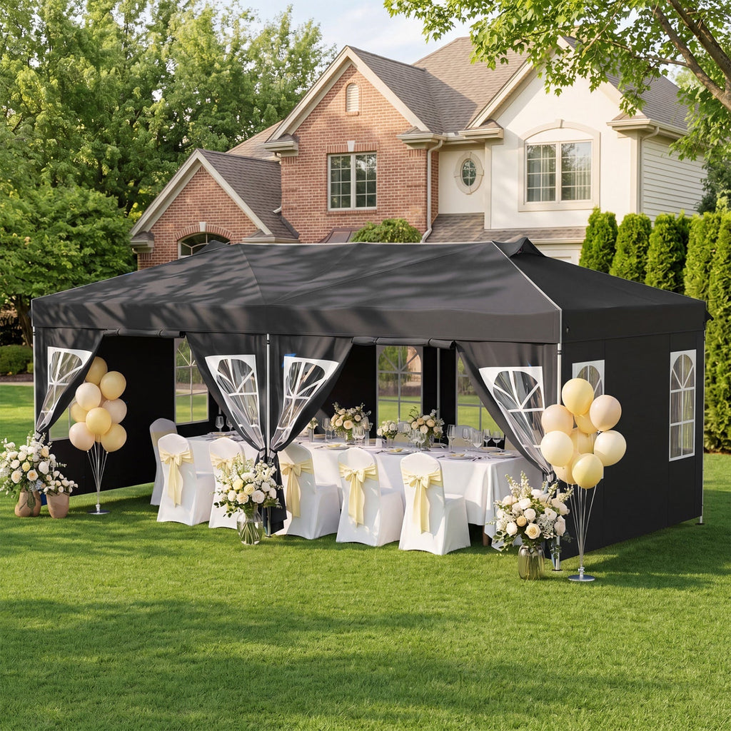 Pop Up Canopy Tent 10x20 FT with 6 Sidewalls