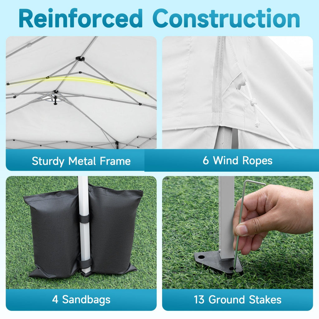 Pop Up Canopy Tent 10x20 FT with 6 Sidewalls