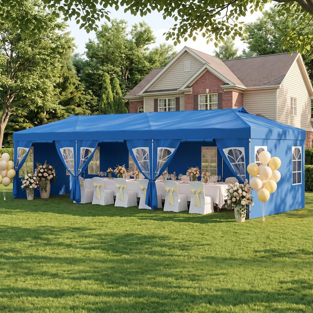Pop Up Canopy Tent 10x30 FT with 8 Sidewalls