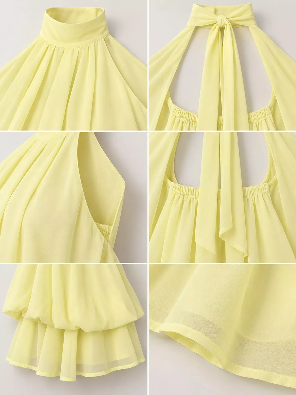 Halter Neck Ruched Mini Dress