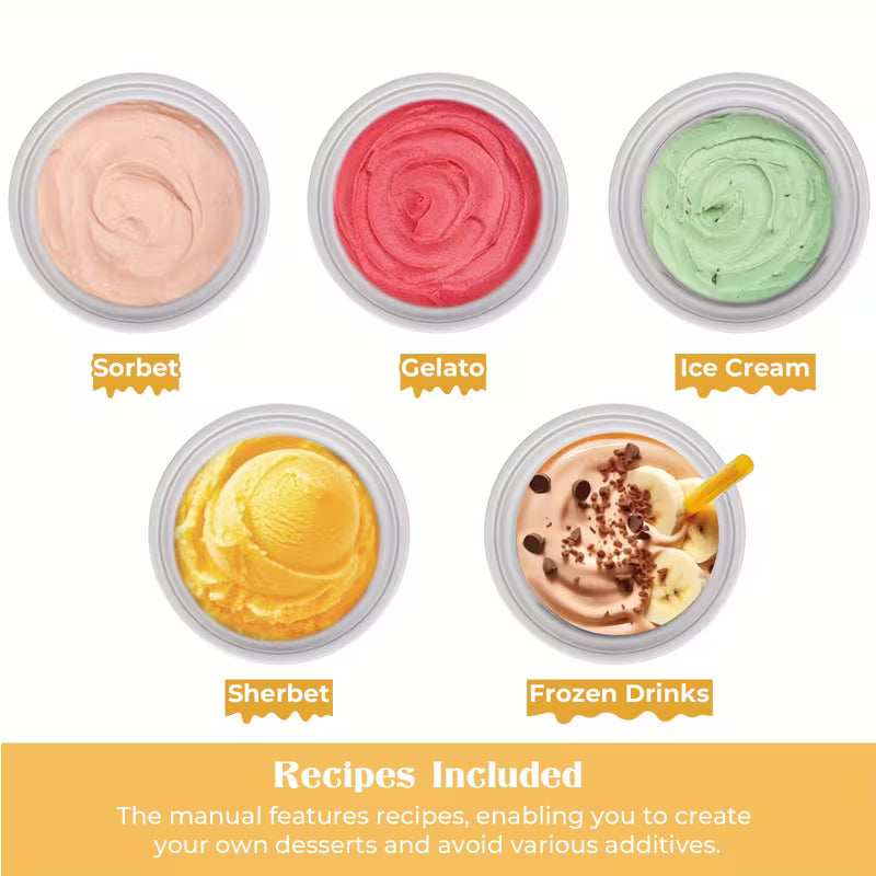 Automatic Ice Cream Machine with LED Display and Countdown Timer