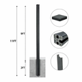 11 ft Aluminum Alloy Fence Post – Extra Long