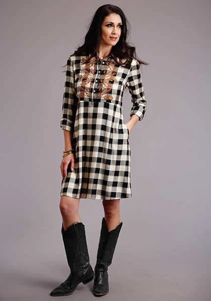 Stetson 00514 Buffalo Plaid (White) - Women's Dress