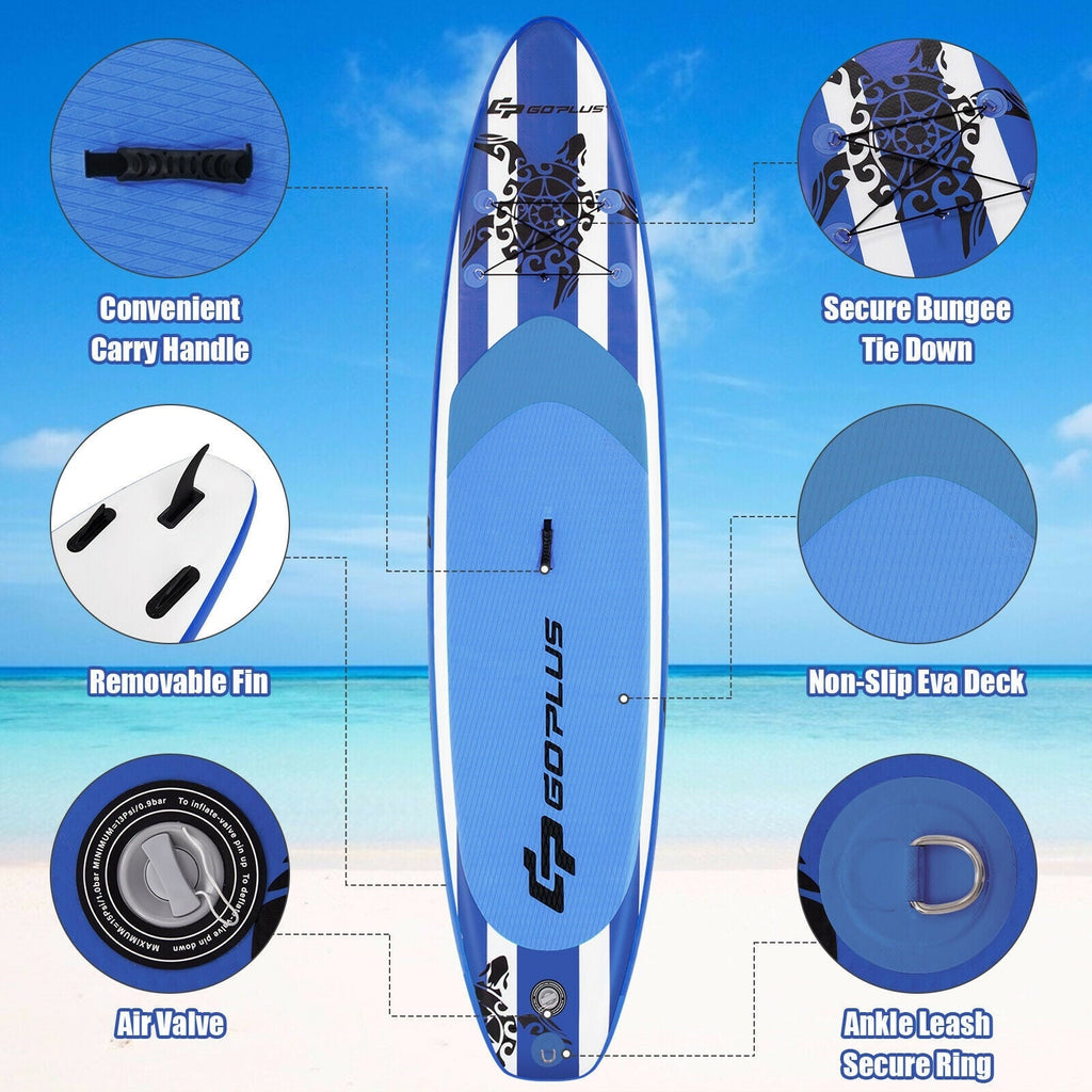 10.6 Feet Inflatable Paddle Board with Carry Bag