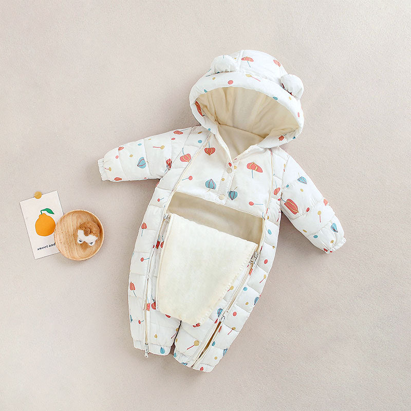 Clothes For Babies Baby Jumpsuits Winter Fleece-lined