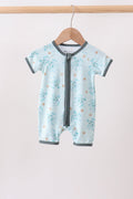 Blue Turtle Bamboo Romper