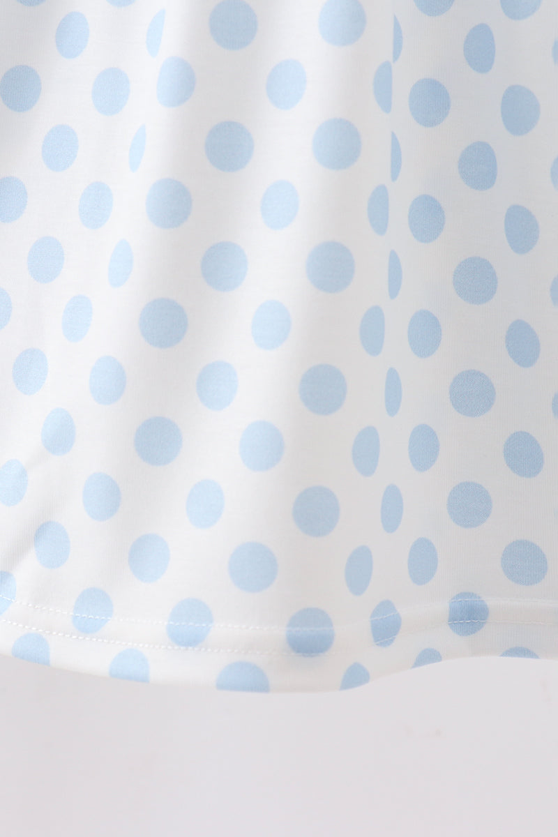 Mint Crayon Applique Dot Dress