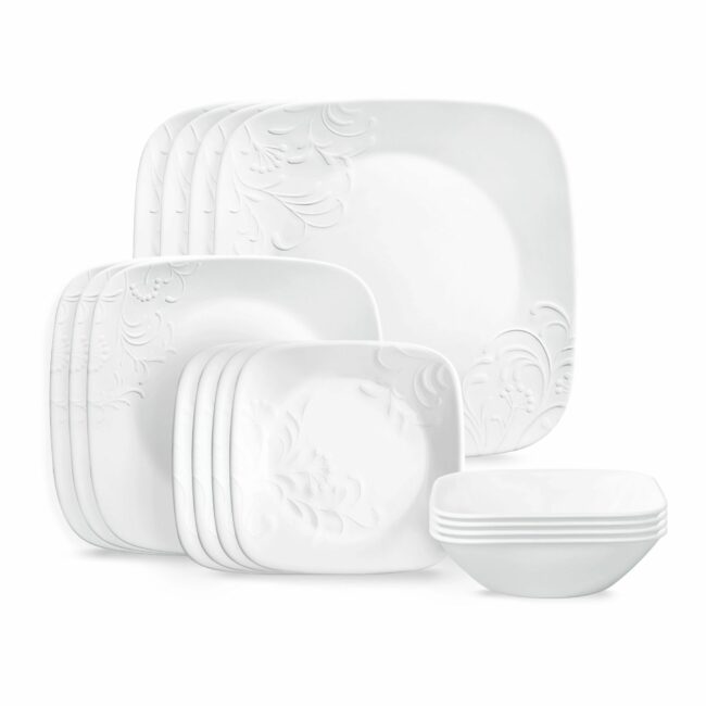 Corelle Cherish Mugless SQ. 16 Pc. Set
