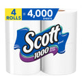 Scott 1000 Sheets Per Roll Toilet Paper, 4 Rolls, Bath Tissue