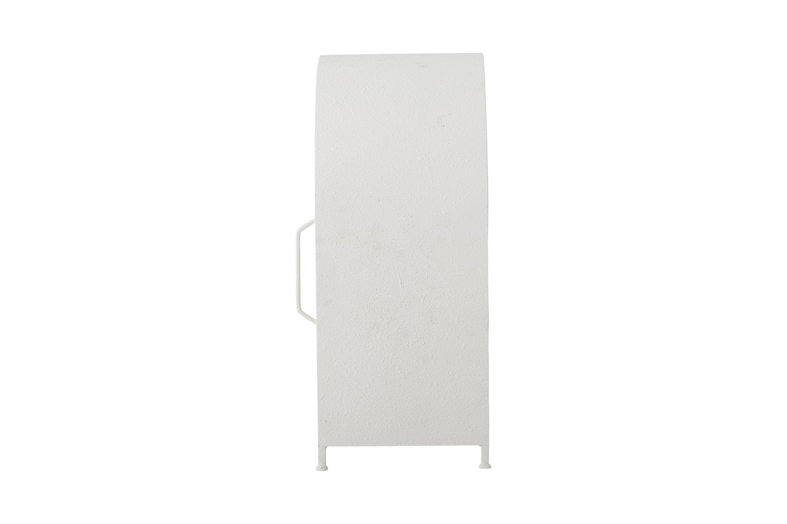 Arched White Metal Wall Display Cabinet