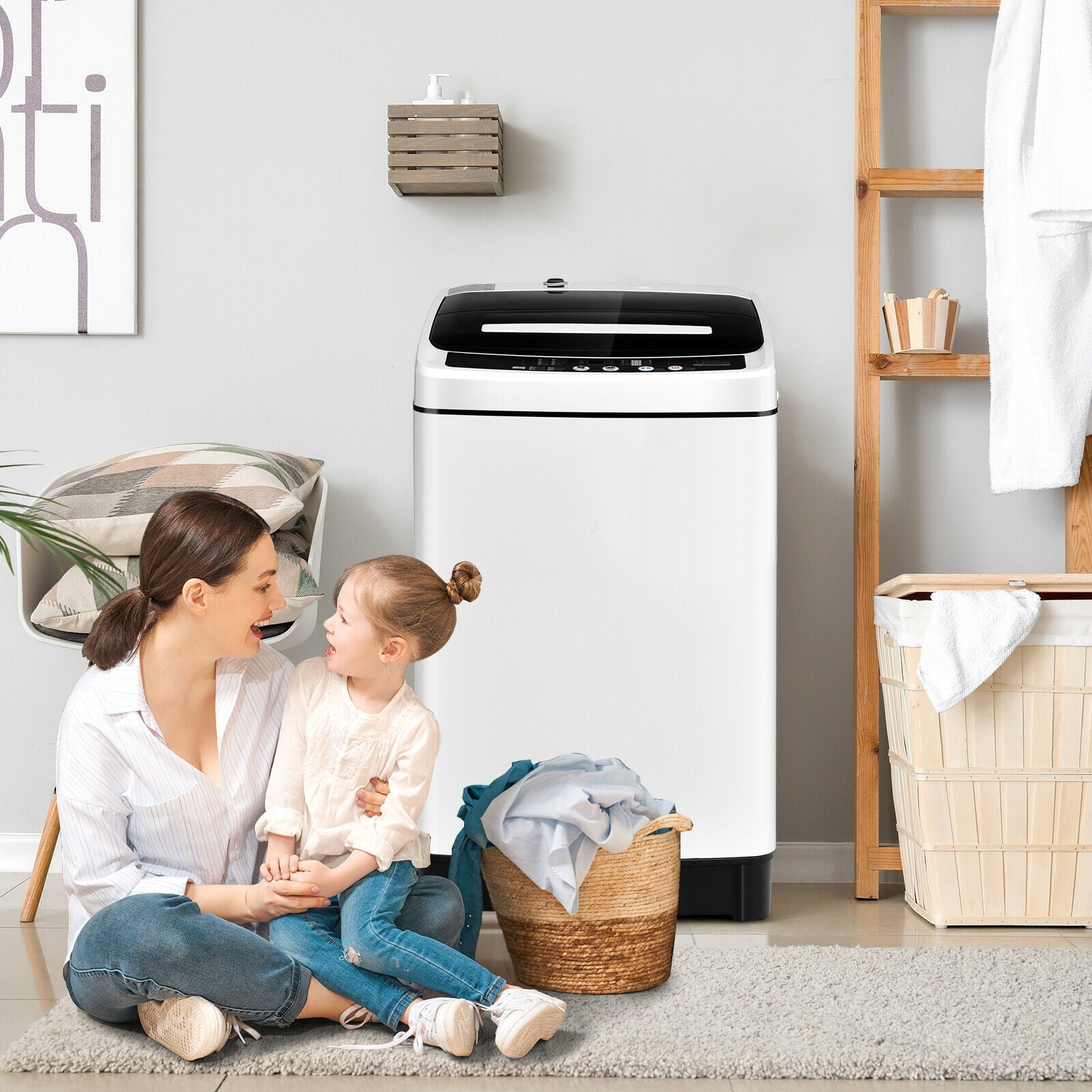 Full-Automatic Washing Machine 1.5 Cubic Feet 11 LBS Washer