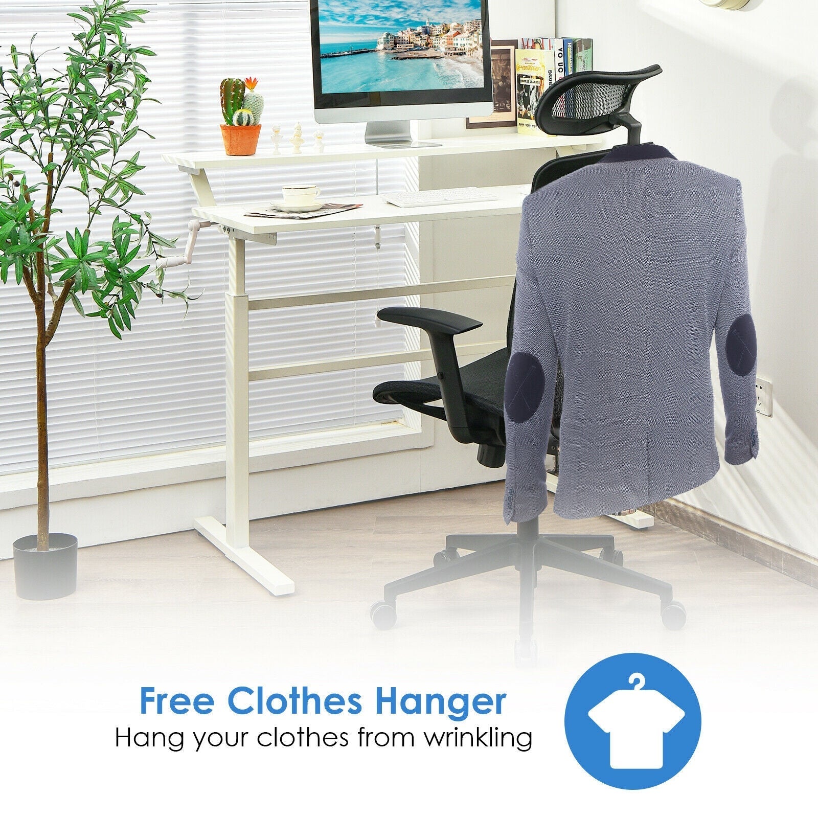 Height Adjustable Ergonomic High Back Mesh Office Chair with Hange