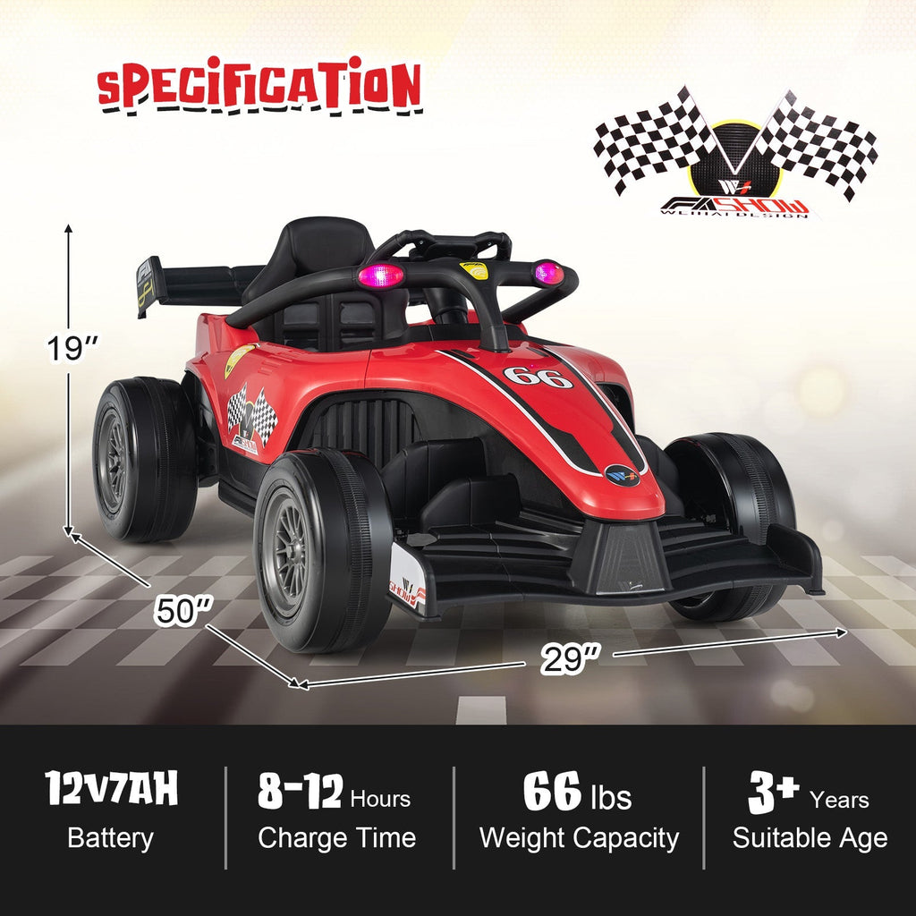 12V Kids Ride on Electric Formula Racing Car with Remote Control
