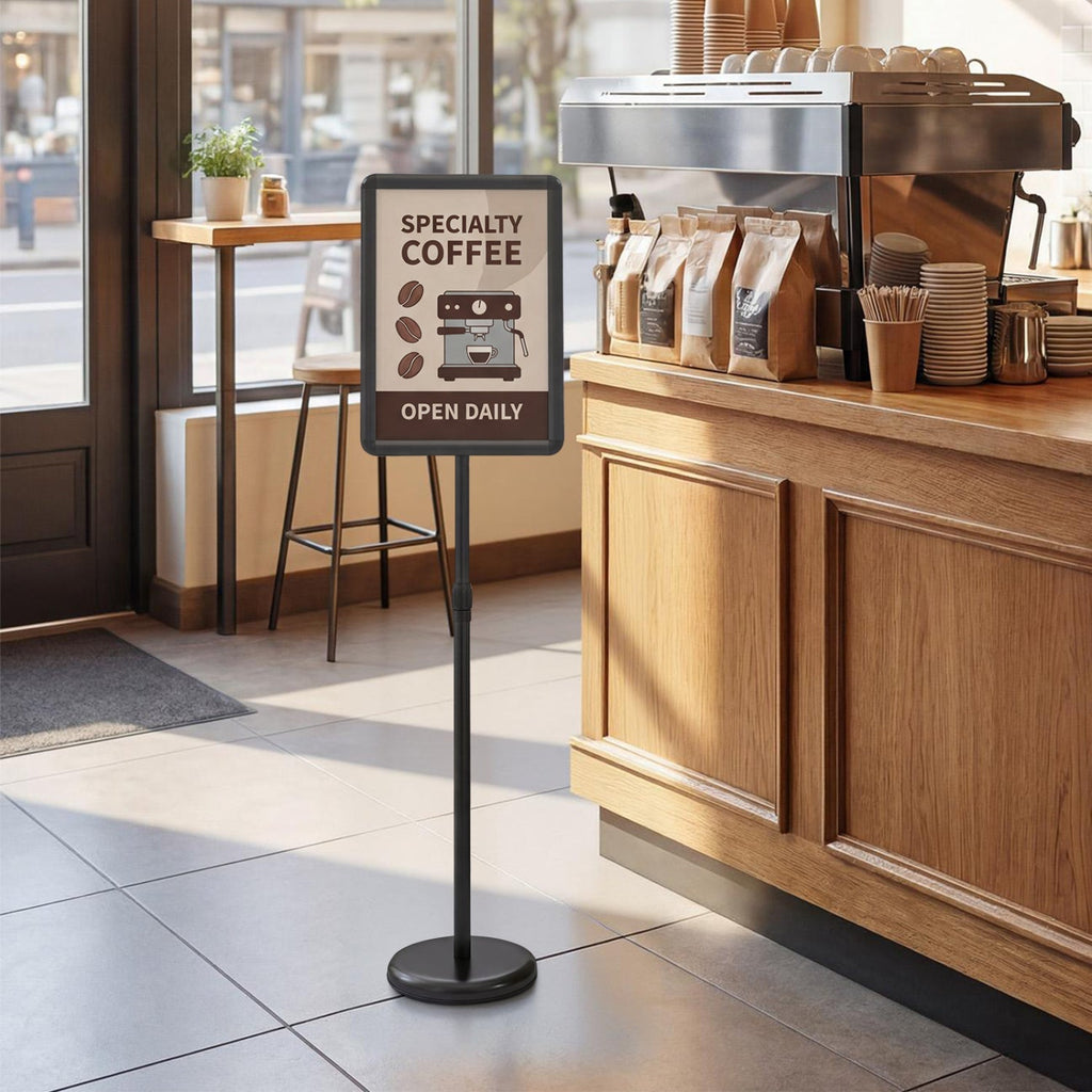 11x17 Adjustable Height Sign Holder Stand with Snap Frame