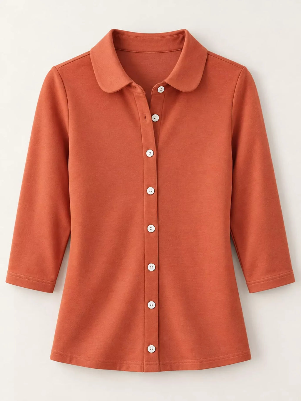 Full Size Button-Down Long Sleeve Shirt Plus Size