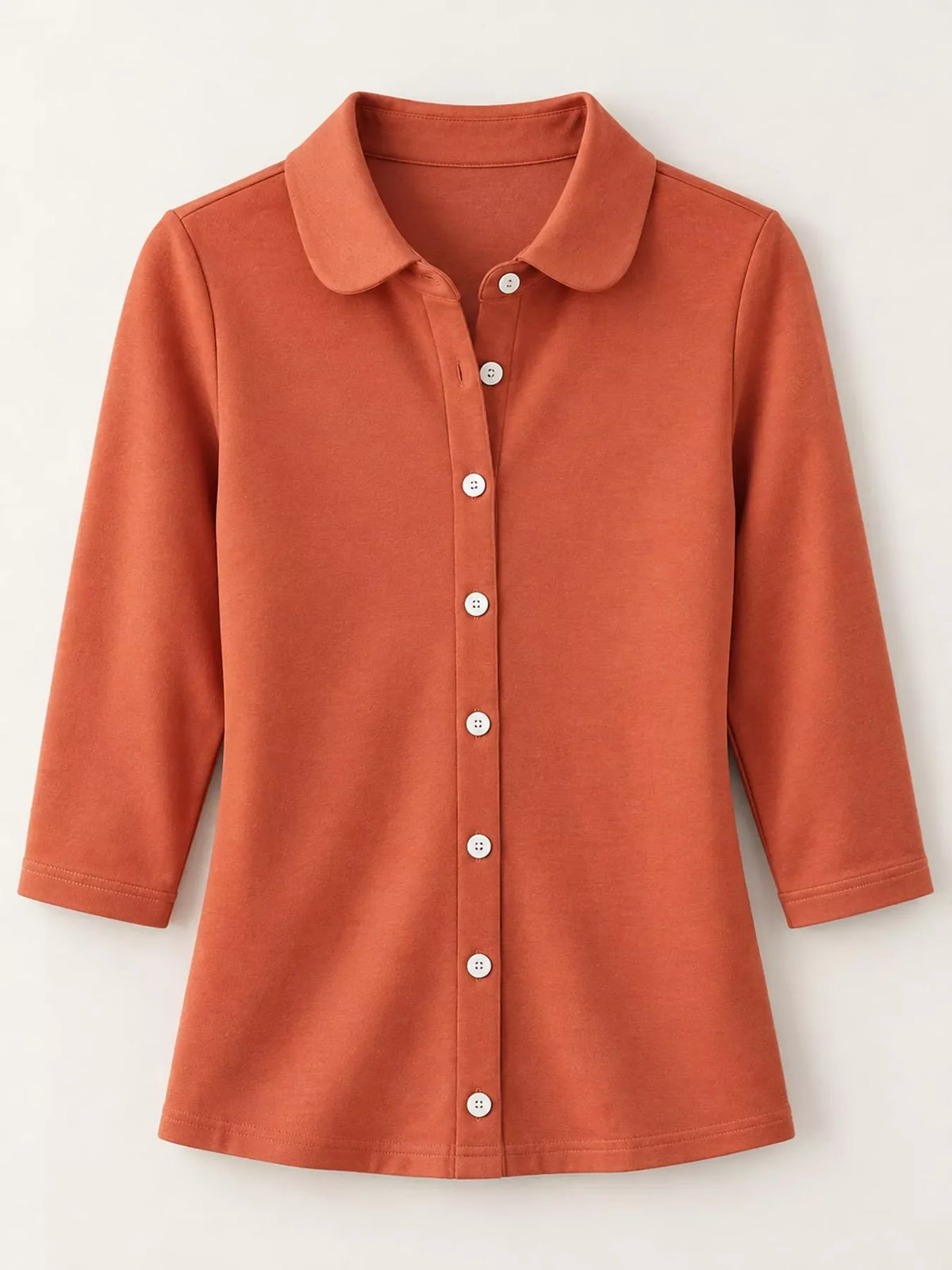 Full Size Button-Down Long Sleeve Shirt Plus Size