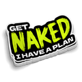 Get Naked Hard Hat Sticker
