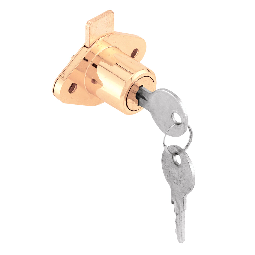 DRAWER LOCK 7/8" BRS